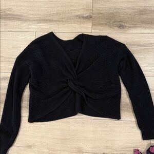 Black Knotted Sweater